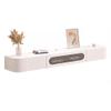 Easnuroz Floating Wall-Mounted TV Cabinet, White, 140 × 24 × 20 cm view 1