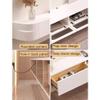 Easnuroz Floating Wall-Mounted TV Cabinet, White, 140 × 24 × 20 cm view 3