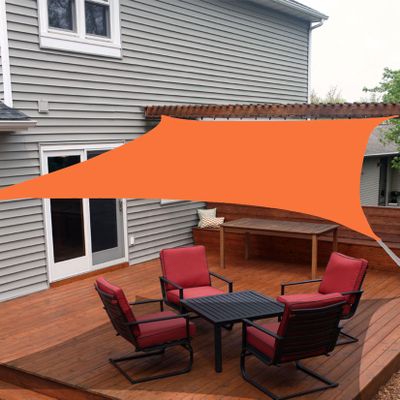 Rectangular Shade Sail, 4 x 8 m, UV-Blocking Awning for Patio, Carport, Backyard and Garden, Waterproof and Durable, Sun Protection for Outdoor Living