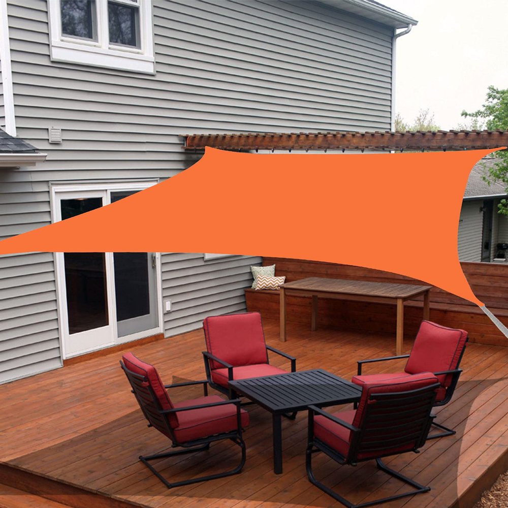 Rectangular Shade Sail, 4 x 8 m, UV-Blocking Awning for Patio, Carport, Backyard and Garden, Waterproof and Durable, Sun Protection for Outdoor Living
