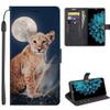 SEHEYA Flip Wallet Case for Motorola Moto G22, Forest Lion view 1
