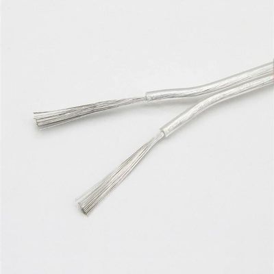 WANGF UL2468 2-Conductor Tinned Copper PVC-Insulated LED Light Strip Extension Cable, 22 AWG, 20 m, Clear-Clear