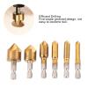 Baxnore 6-Piece Hex-Shank Countersink Drill Bit Set view 4