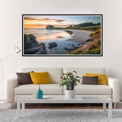 Paint by Numbers Beach Sunset Kit, Unframed, 20 x 40 cm