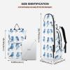 Foiosoh Tennis Racket Ball Backpack, Lightweight, Eastern Bluebird Design, White, 3 Rackets view 3
