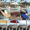 Waterproof Sun Shade Sail 1.4 x 9 m, Cream view 2