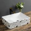 SONGYL-20249 Rectangular White Ceramic Vessel Sink with Washboard Above the Counter view 1