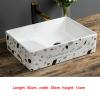 SONGYL-20249 Rectangular White Ceramic Vessel Sink with Washboard Above the Counter view 2