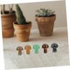 YARNOW 5-Piece Rustic Mushroom-Shaped Stone Ornaments for Gardens and Planters view 3