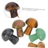 YARNOW 5-Piece Rustic Mushroom-Shaped Stone Ornaments for Gardens and Planters view 4