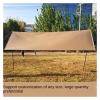 BDXMKS Khaki/Silver Square Outdoor Camping Tarp, Waterproof Windproof Sun Canopy, Portable (455) view 3