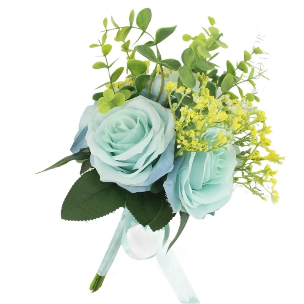 Artificial Blue Rose Bridal Bouquet