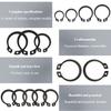 External Retaining Rings, C-Clips, 10-Pack, 65Mn Steel, 70–80 mm, Snap-Fit (78 mm) view 4