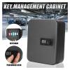 Small Wall-Mounted Metal Key Safe with Combination Lock, White view 3