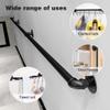 Black Metal Handrail for Stairs, 6 m, Indoor and Outdoor Use view 4