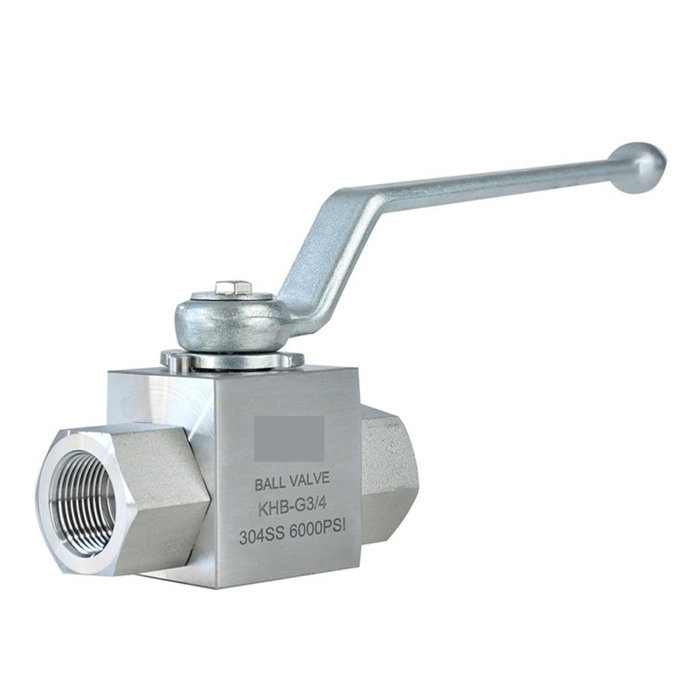BIQSYVTM KHB-G High-Pressure Ball Valve, 1/8, 1/4, 1/2, 1, or 2 in, Stainless Steel Female Thread