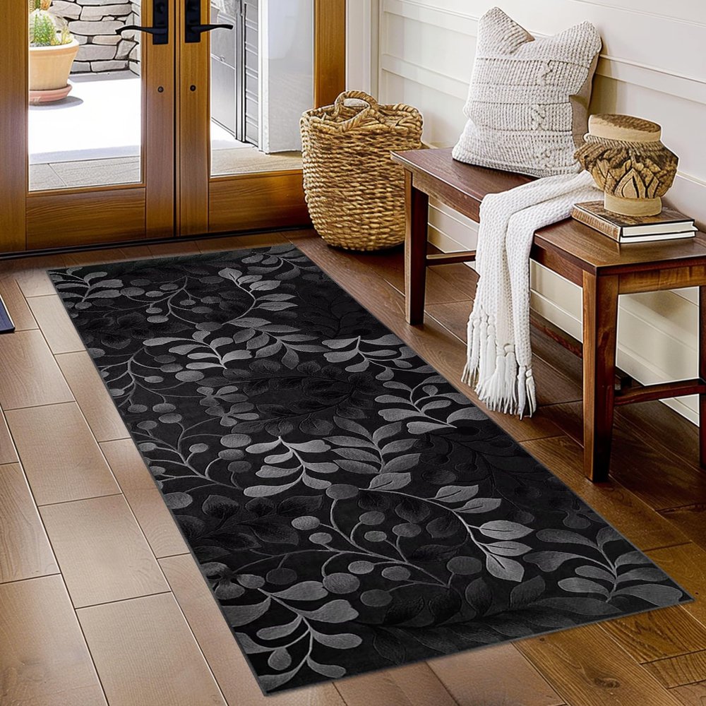 RxueSug Hallway Runner Rug 60 x 180 cm, Washable, Non-Slip Polyester Rug