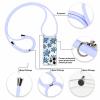 Phoona Crossbody Case with Lanyard for iPhone 12 Pro Max, 6.7-inch Transparent Blue Turtle Design view 2