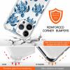 Phoona Crossbody Case with Lanyard for iPhone 12 Pro Max, 6.7-inch Transparent Blue Turtle Design view 3