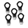 Milisten 5-Piece Black Metal Lamp Hooks with Rings and Threaded Nuts view 1