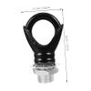 Milisten 5-Piece Black Metal Lamp Hooks with Rings and Threaded Nuts view 2