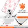 Phoona Phone Lanyard Case for iPhone 14/13, 6.1-inch, Transparent Pink Heart01 view 3