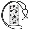 Phoona iPhone 11 Crossbody Phone Case with Lanyard, 6.1-inch Clear PC Case, Aesthetic Star Design, Black view 1