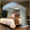 DRFGNF Bed Canopy with Ruffles, Princess Mosquito Net, Double-Layer Comfort Curtain Net, 3 Mosquito Nets for Adults, Bedroom Décor (Blue-2, 180 x 200 cm) view 1