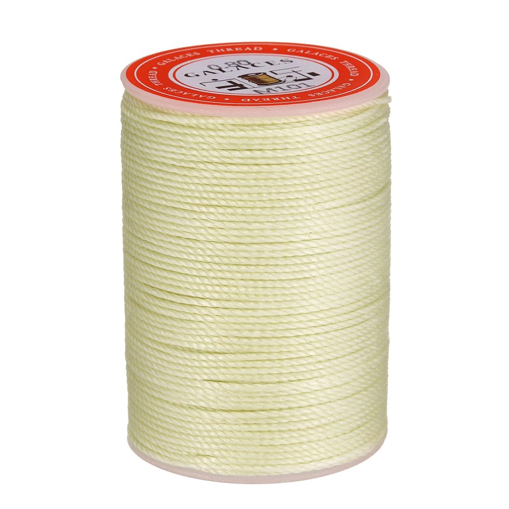 QUARKZMAN Waxed Sewing Thread for Sewing Machines, 0.8 mm x 55 m, Beige