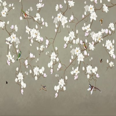 3D Tropical White Magnolia Flower Landscape Photo Wallpaper, 200 × 140 cm