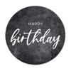 NORDEULE Happy Birthday Stickers, 40 Count, Round, 3 cm, Mottled Gray view 1