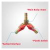 8 mm Y-Shaped 3-Way Valve Connector with Barbed Fittings view 4