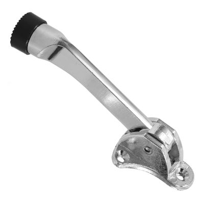 Silver Zinc Alloy Floor Door Stop for Stable Positioning