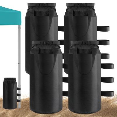 Esmorah Canopy Sandbags, 4-Piece Set, 72.6 kg, Extra Large, Durable, Black Pop-Up Pergola Weights