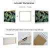 TOANGWALL Vintage-Style Canvas, Yellow Apricot Flowers and Black Forms, Modern Wall Art, 65 x 78 cm, Inner Frame view 3