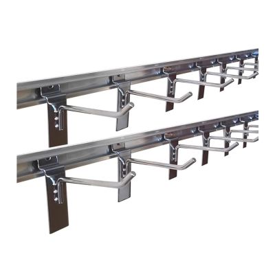 Slatwall Panel Organizer for Garage, with 30 Hooks, for Retail, Workshop, and Kitchen, 90 cm Long, 2-Pack