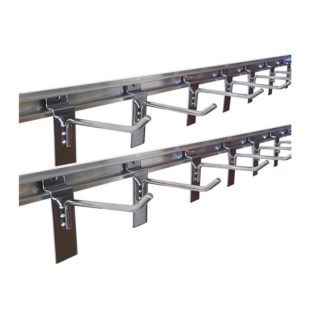 Slatwall Panel Organizer for Garage, with 30 Hooks, for Retail, Workshop, and Kitchen, 90 cm Long, 2-Pack