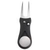 Stainless Steel and Plastic Divot Fork for Golf Courses, Black/Silver view 1