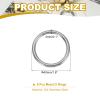 PATIKIL 8-Pack 4 x 40 mm Metal O-Rings, 304 Stainless Steel Welded Round Rings for Bags, Belts, Sewing and DIY view 2