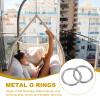 PATIKIL 8-Pack 4 x 40 mm Metal O-Rings, 304 Stainless Steel Welded Round Rings for Bags, Belts, Sewing and DIY view 4