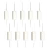 10 pcs 5W 1 Ohm Wirewound Cement Resistors, Ceramic Cement Power Resistors for Household Appliances, Automotive Electronics and Industrial Machinery view 1