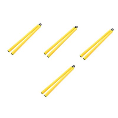 EXAOMBLE 4-Piece Soccer and Basketball Training Marker Pole Set, Yellow