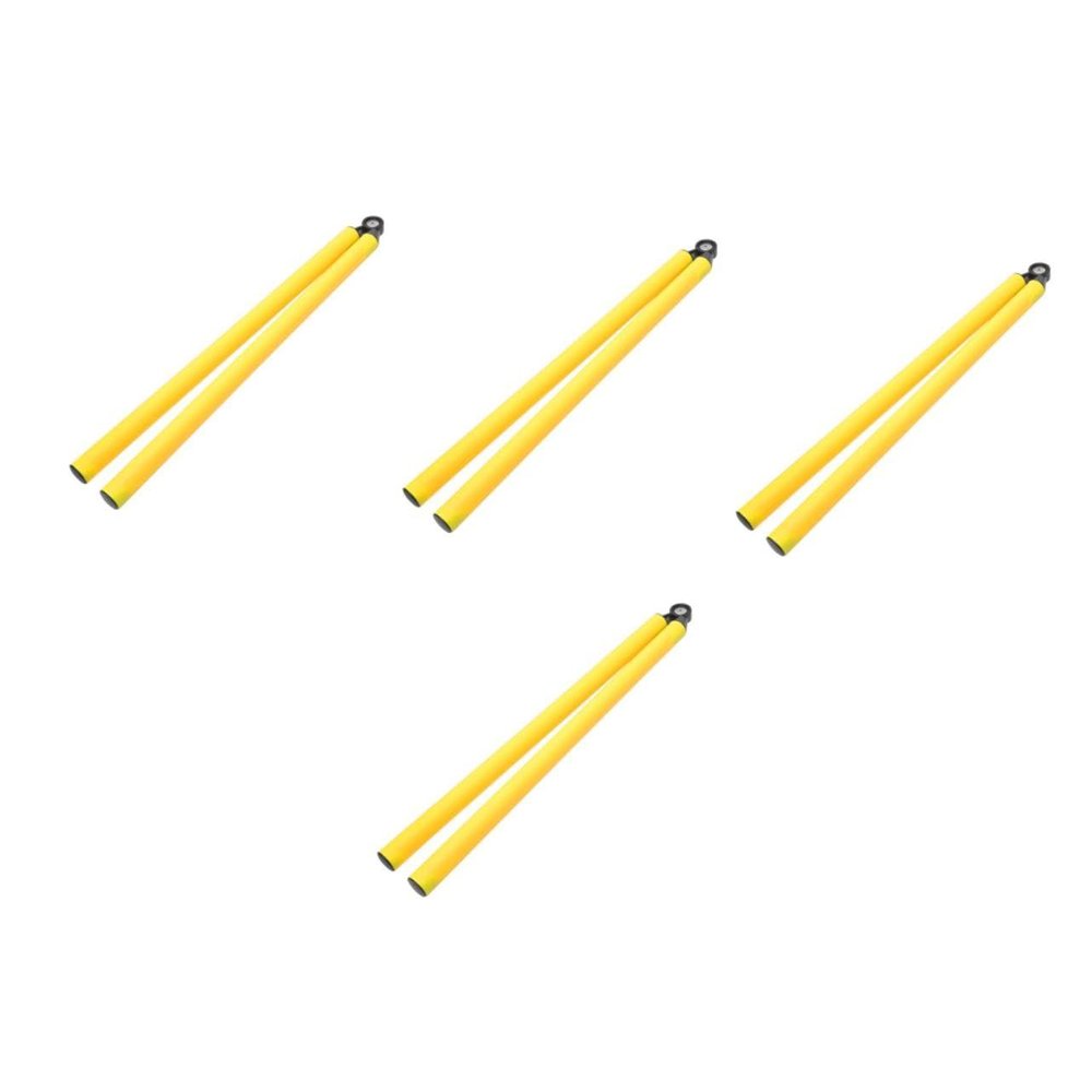 EXAOMBLE 4-Piece Soccer and Basketball Training Marker Pole Set, Yellow
