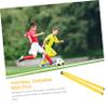 EXAOMBLE 4-Piece Soccer and Basketball Training Marker Pole Set, Yellow view 2