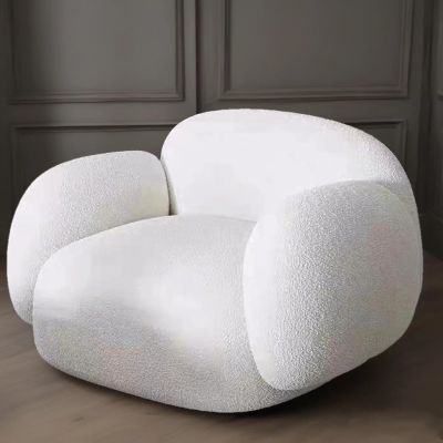 Modern Minimalist Cu-ed Sofa in Pea-Shaped Tech Fabric