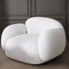 Modern Minimalist Cu-ed Sofa in Pea-Shaped Tech Fabric view 1