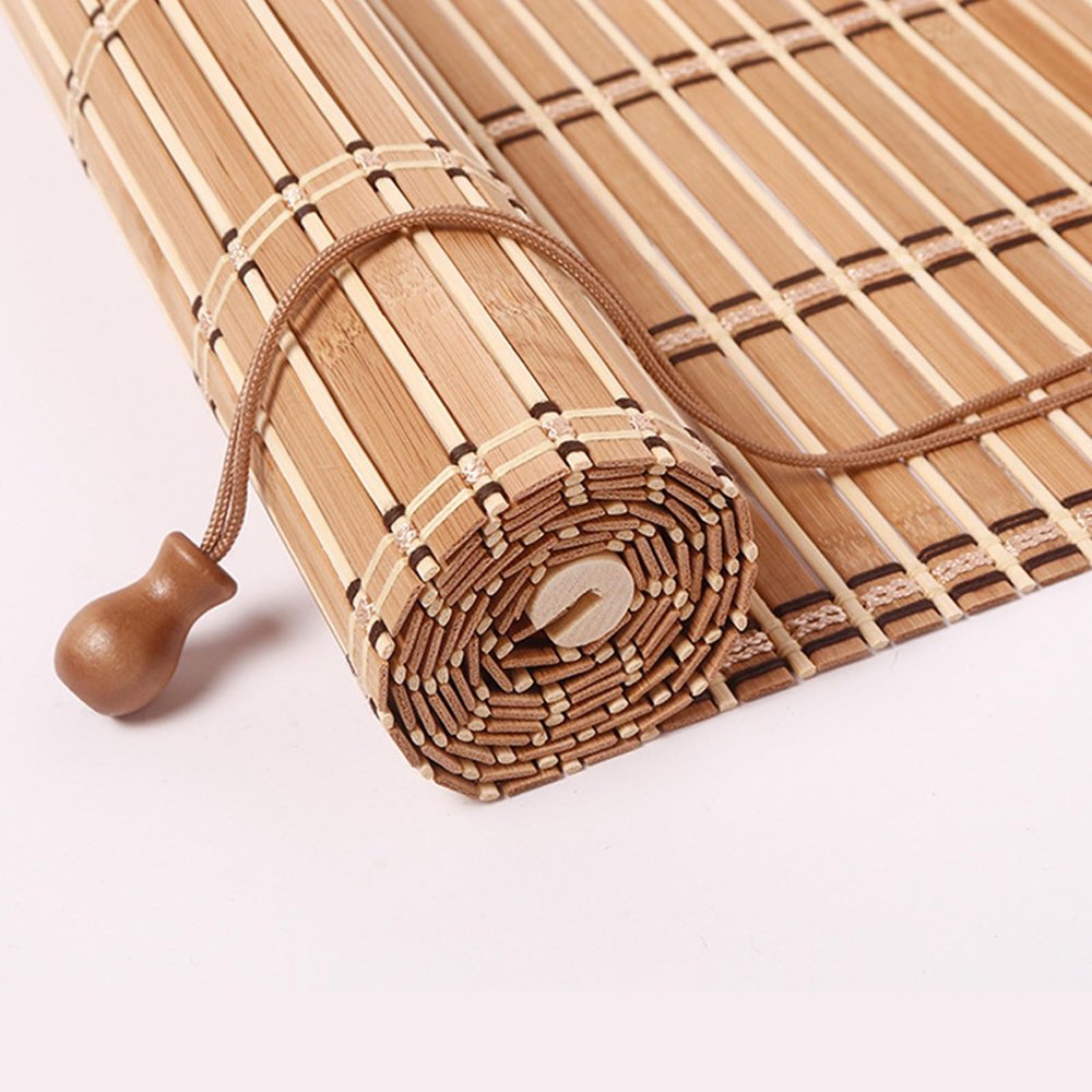 Bamboo Roller Blind, Light-Filtering Privacy Shade