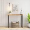 Myheimly Solid Acacia Wood Tabletop with Live Edge, 80 x 40 x 2.5 cm view 1