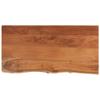 Myheimly Solid Acacia Wood Tabletop with Live Edge, 80 x 40 x 2.5 cm view 2