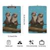 A4 Acrylic Clipboard with Cute Otter Design, Hanging Hole, Holds 80–100 Sheets view 2